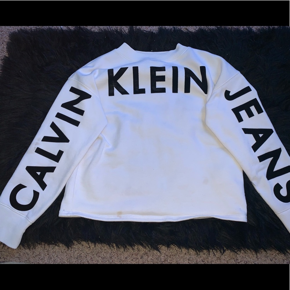 Calvin Klein long sleeve crop top